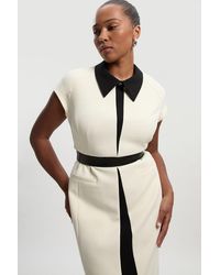 Robe Midi Satinée Karen Millen Taille 2 (S) Orange - Style Sheath Sleeveless - Occasion Très Bon état