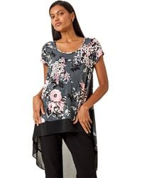 Roman - Floral Puff Print Stretch Shirt - Lyst