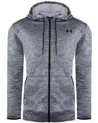 Under Armour - Long Sleeve Zip Up Fleece Hooded Track Jacket 1357110 014 - Lyst