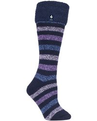 Heat Holders - Ladies Extra Long Striped Wellington Boot Socks - Lyst