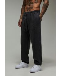 BoohooMAN - Tall Training Dept Washed Pin Tuck Oversized Jogger - Lyst