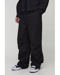 BoohooMAN - Tall Parachute Flannel Ripstop Pants - Lyst