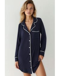 Hiccup - Extra Zachte Touch Ontspannen Pasvorm Mini Loungejurk Met Shirtkraag - Lyst