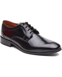 Base London - Dome Lace Up Leather Hi Shine Lace-Up Shoes - Lyst