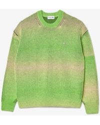 Lacoste - Relaxed Fit Ombre Crew Neck Sweater - Lyst