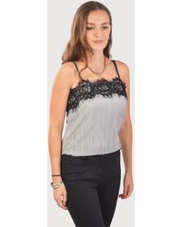 Secret Label - Urban Outfitters Eyelash Lace Trim Cami Top - Lyst