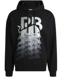 HUGO - Mens Dynamic Branding Racing Bulls Hoodie (zwart) - Lyst