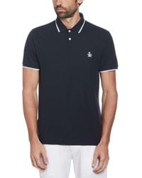 Original Penguin - Polo Tipped Pique In Navy - Lyst