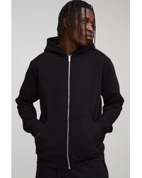 BoohooMAN - Tall Basic Regular Zip Through Hoodie - Lyst