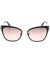Tom Ford - Oversized Gold Aviator Sunglasses - Lyst