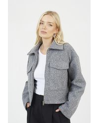 Brave Soul - Boucle Faux Wool Jacket - Lyst