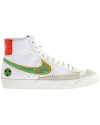 Nike - Blazer Mid '77 Vntg Lace-Up Leather Trainers Dd9239 100 - Lyst