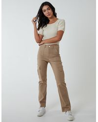Blue Vanilla - Straight Leg Pocket Detail Cargo Jeans - Lyst