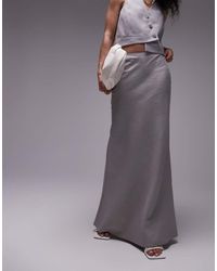 TOPSHOP - Linen Bias Maxi Skirt - Lyst
