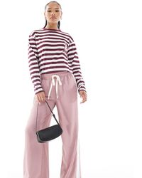 ASOS - Design Pull On Trousers With Contrast Panel - Lyst