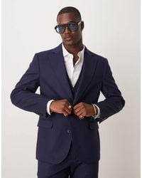 ASOS - Linen Blend Slim Suit Jacket - Lyst
