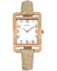 Bertha - Marisol Swiss Mop Leather-Band Watch - Lyst