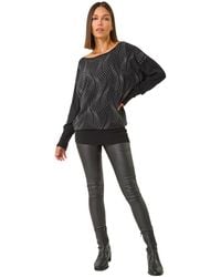 Roman - Wave Hotfix Knit Jumper - Lyst
