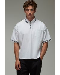 BoohooMAN - Active Tricot Pique Oversized Fit Golf Polo - Lyst