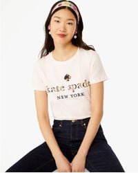 Kate Spade - Embroidered Garden Logo Tee - Lyst