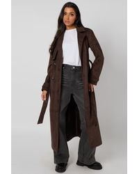 Urban Bliss - Faux Suede Trench Coat - Lyst