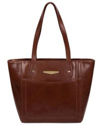 Pure Luxuries - 'Marisa' Italian Vegetable-Tanned Leather Tote Bag - Lyst