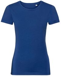Russell - Ladies Organic Short-Sleeved T-Shirt (Bright Royal) - Lyst