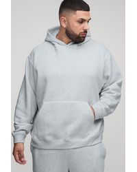 BoohooMAN - Plus Basic Oversized Over The Head Hoodie - Lyst
