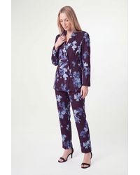 Wallis - Petite Satin Floral Blazer Co-Ord - Lyst