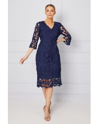 Wallis - Occasion Premium Lace Pencil Dress - Lyst