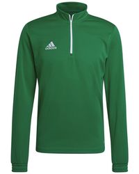 adidas - Zip Neck Funnel Long Sleeve Sweatshirt - Lyst