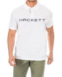 Hackett - Short-Sleeved Polo Shirt With Lapel Collar Hmx1007B - Lyst