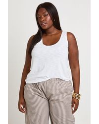 Boohoo - Plus Scoop Neck Sheer Vest Top - Lyst