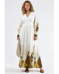 Msn-Collection - Tropical Floral Print Maxi Dress - Lyst