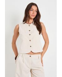 Boohoo - Crew Neck Textured Waistcoat - Lyst