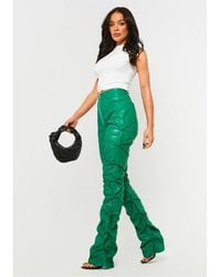 Missy Empire - Missy Empire Waisted Ruched Pu Trousers - Lyst