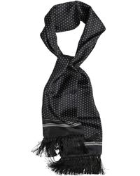 Dolce & Gabbana - Polka Dot Fringes Foulard Scarf - Lyst