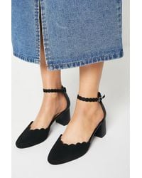 Wallis - Wide Fit Darling Scallop Detail Two Part Court Shoes - Lyst