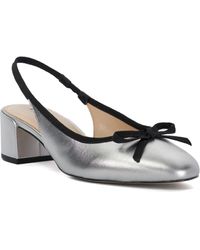 Dune - Leather Slingback Mules With Bow Detail - Lyst