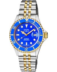 Gevril - Wall Street 4856B Swiss Automatic Sellita Sw220 Two-Tone Stainless Steel Luminous Date Watch - Lyst