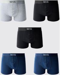 BoohooMAN - 5 Pack Mixed Colour Trunks - Lyst