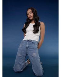 Pink Vanilla - High Waist Glitter Jeans - Lyst