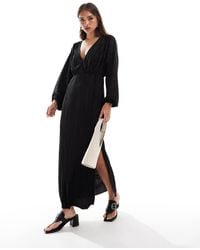 ASOS - Blouson Sleeve Plisse Dress - Lyst