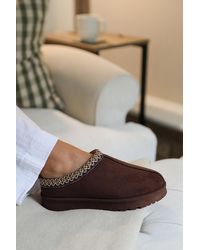 Where's That From - Wheres 'Oak' Aztec Detail Faux Fur Lining Mini Boots - Lyst