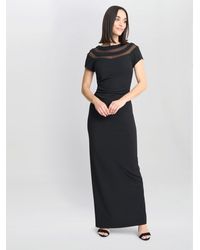Gina Bacconi - Michelle Illusion Maxi Dress - Lyst
