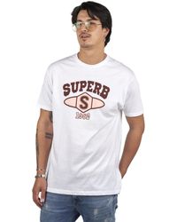 Superb - University Sprbca-2201 Short Sleeve Round Neck T-Shirt - Lyst