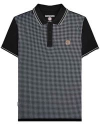 Lambretta - Ss24 Houndstooth Polo Shirt /Iron) Cotton - Lyst