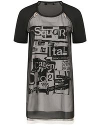 DSquared² - Silk -gedrukte Mini -jurk - Lyst