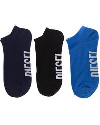 DIESEL - Pack-3 Cotton Ankle Socks 00Si8H-0Ldaz - Lyst