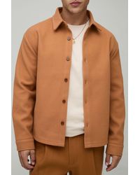 BoohooMAN - Regular Fit Brushed Overshirt - Lyst